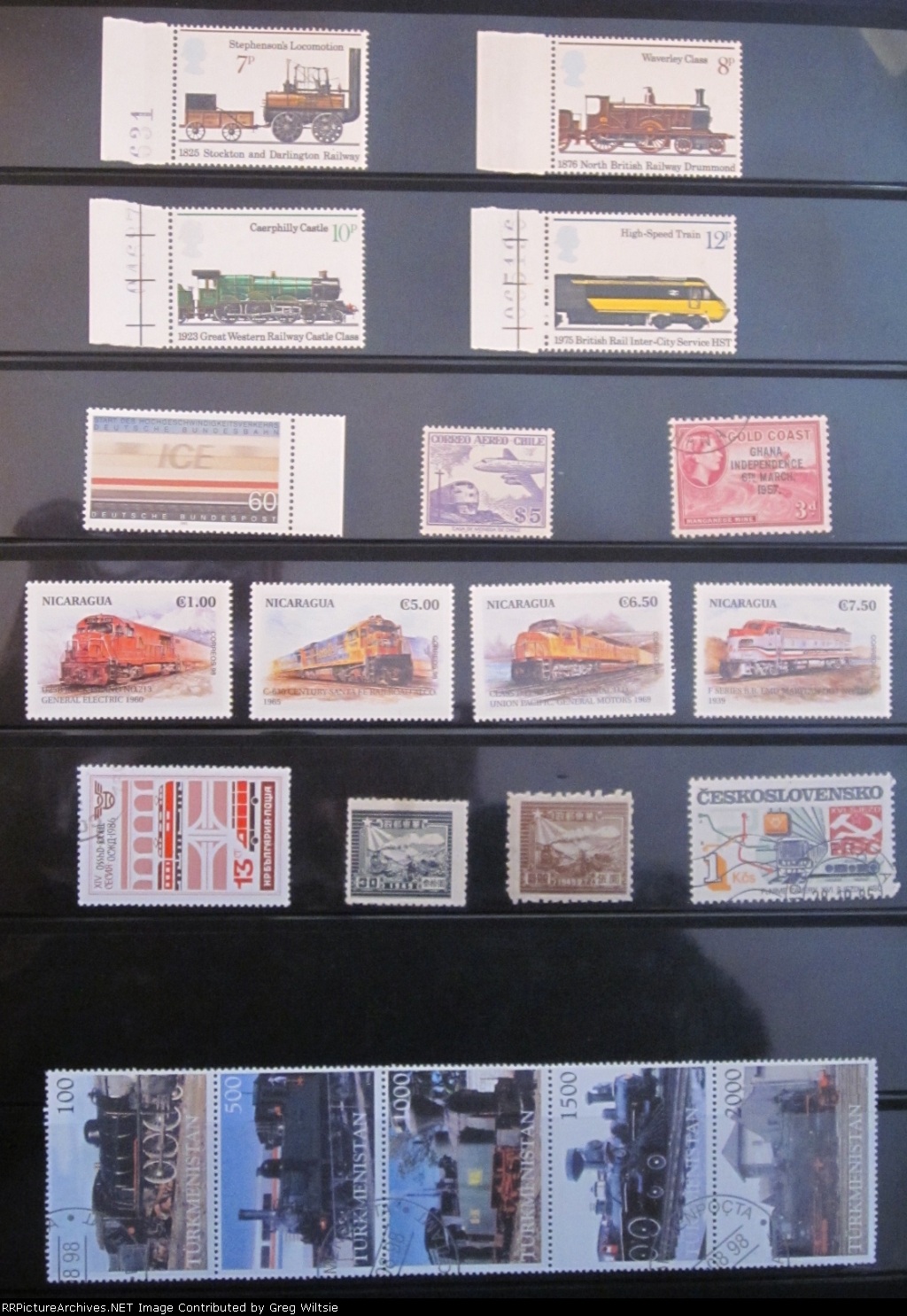 Railroad Postage Stamp Collection