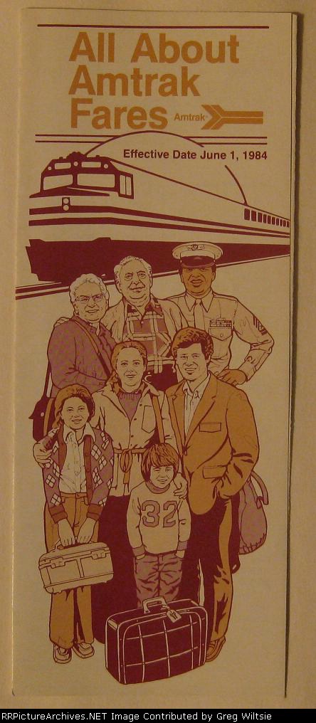 Amtrak Fares Pamphlet