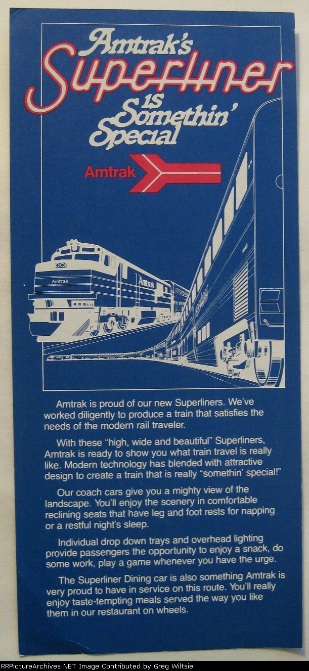 Amtrak Superliner Information Pamphlet