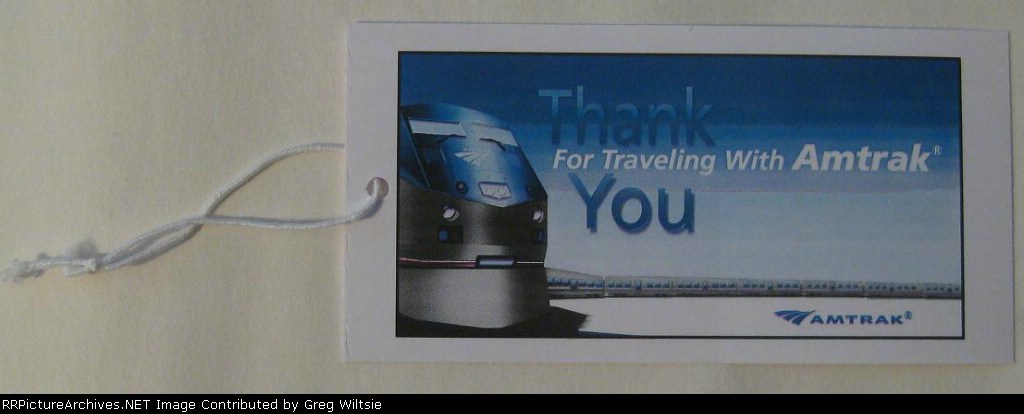 Amtrak Baggage Identification Tag
