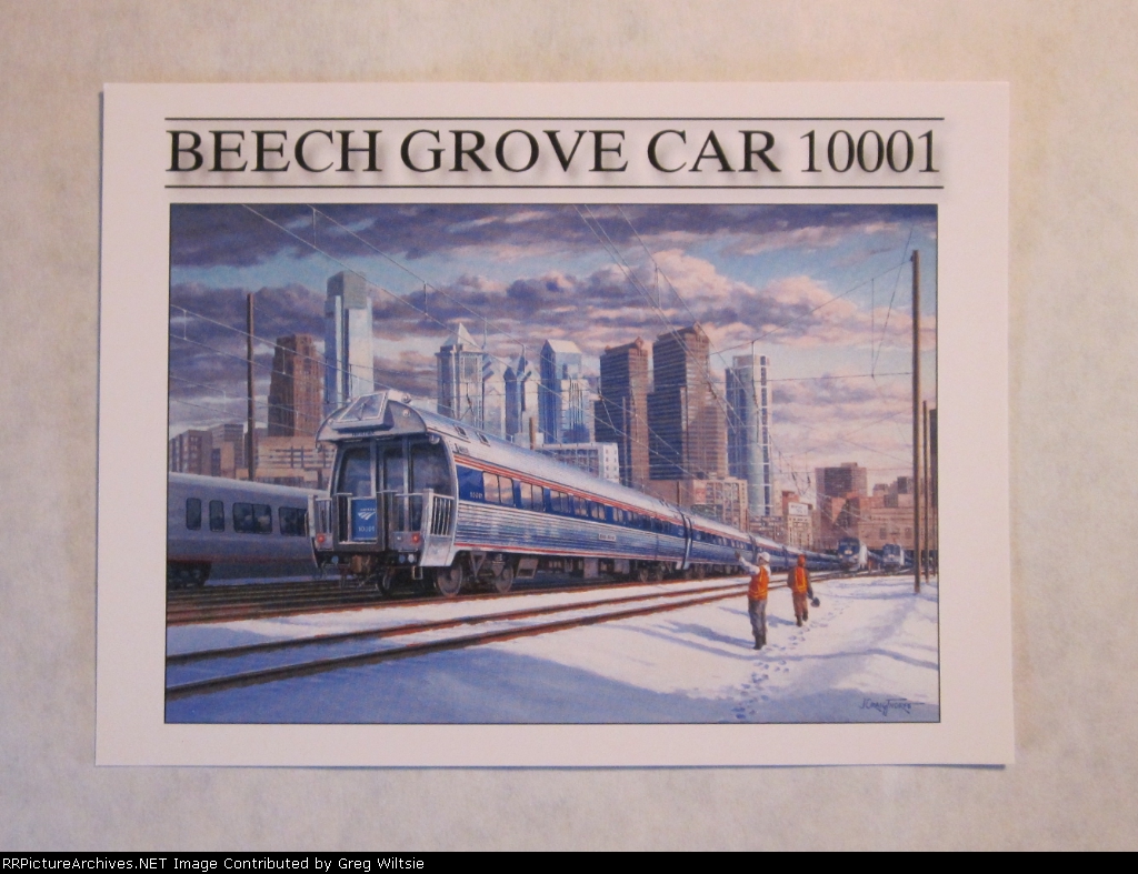 Amtrak Business Car Beech Grove 10001 Post Card