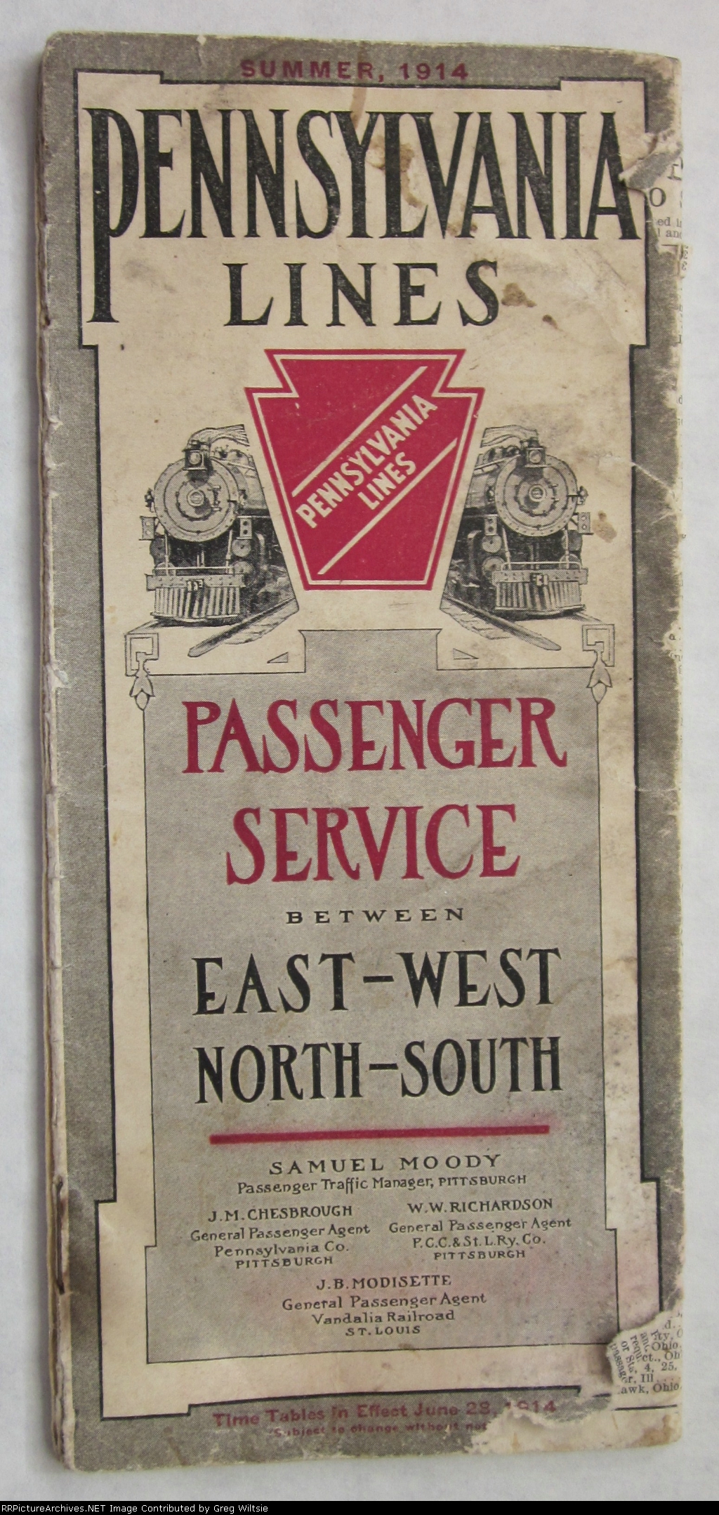 Pennsylvania Railroad Lines Timetable