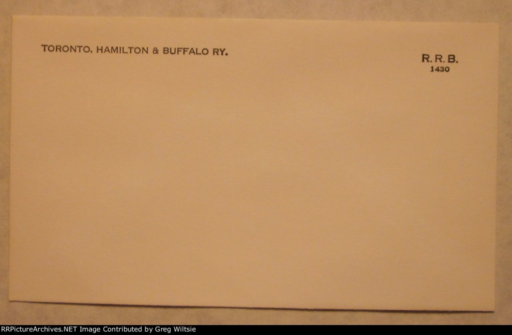 Toronto, Hamilton and Buffalo Railway Envelope