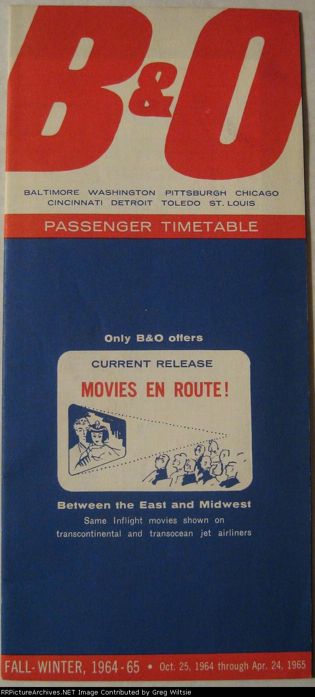 Baltimore and Ohio Timetable