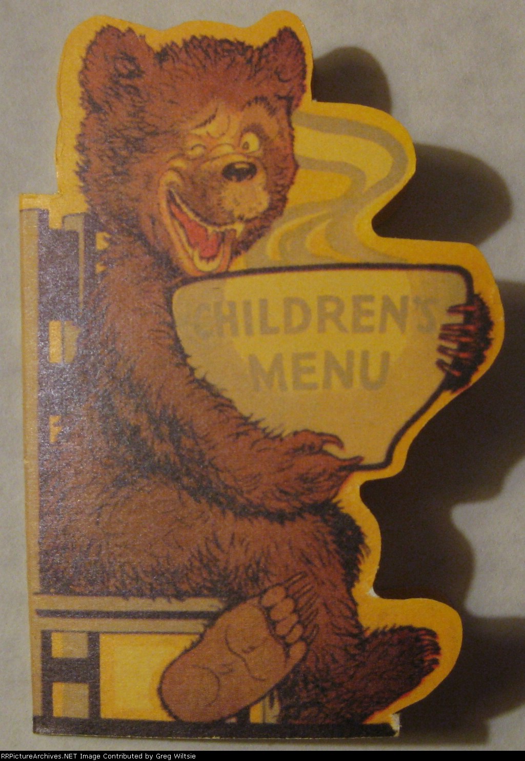 Union Pacific Children's Dining Car Menu