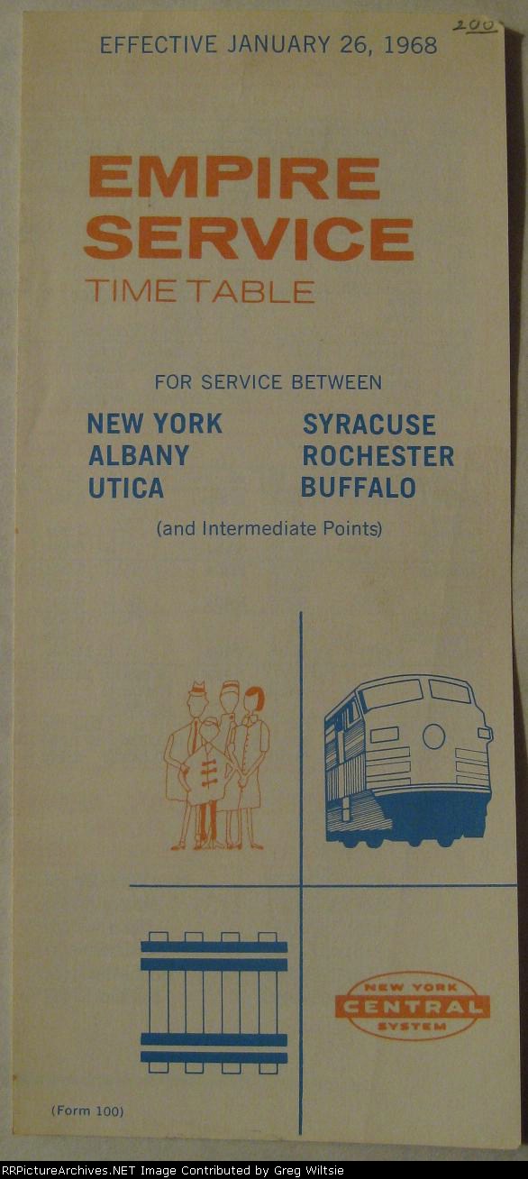 New York Central Timetable