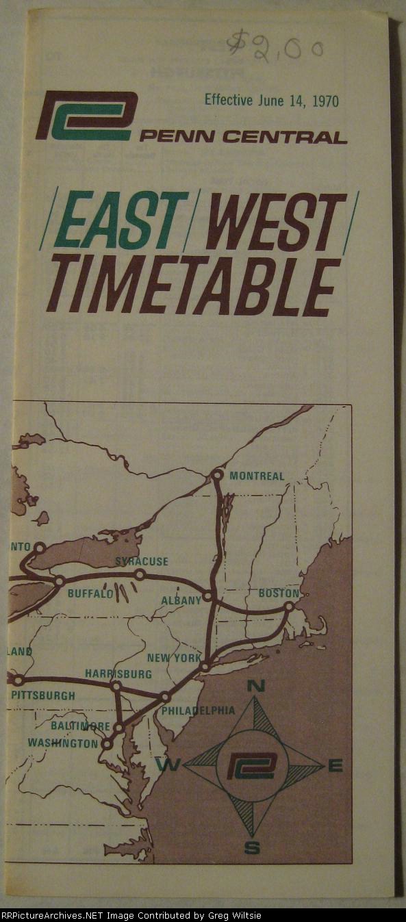 Penn Central Timetable