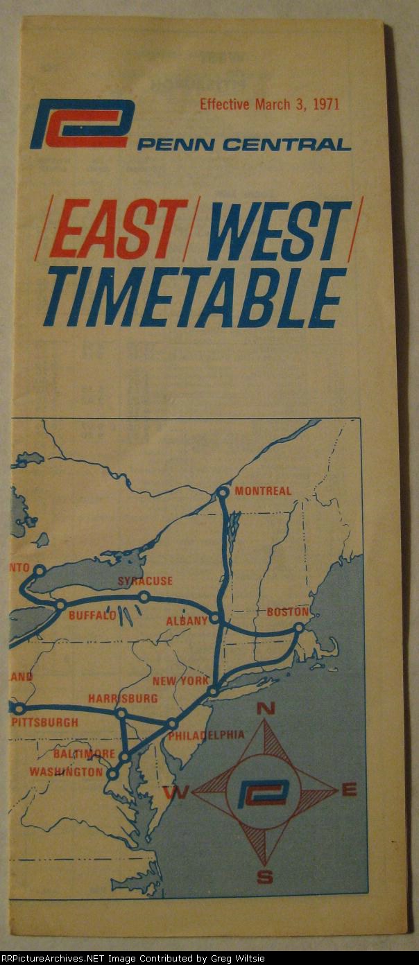 Penn Central Timetable