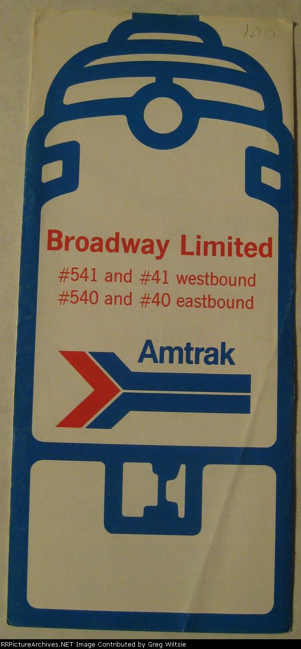 Amtrak Broadway Limited Timetable