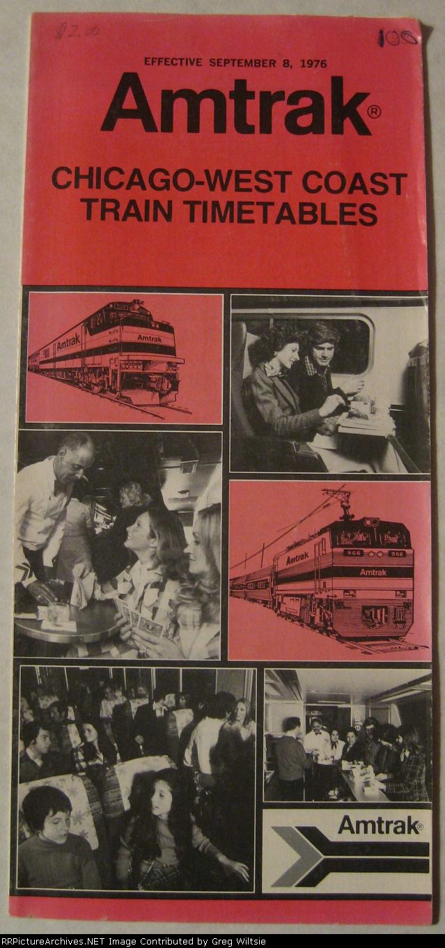 Amtrak West Coast Timetable