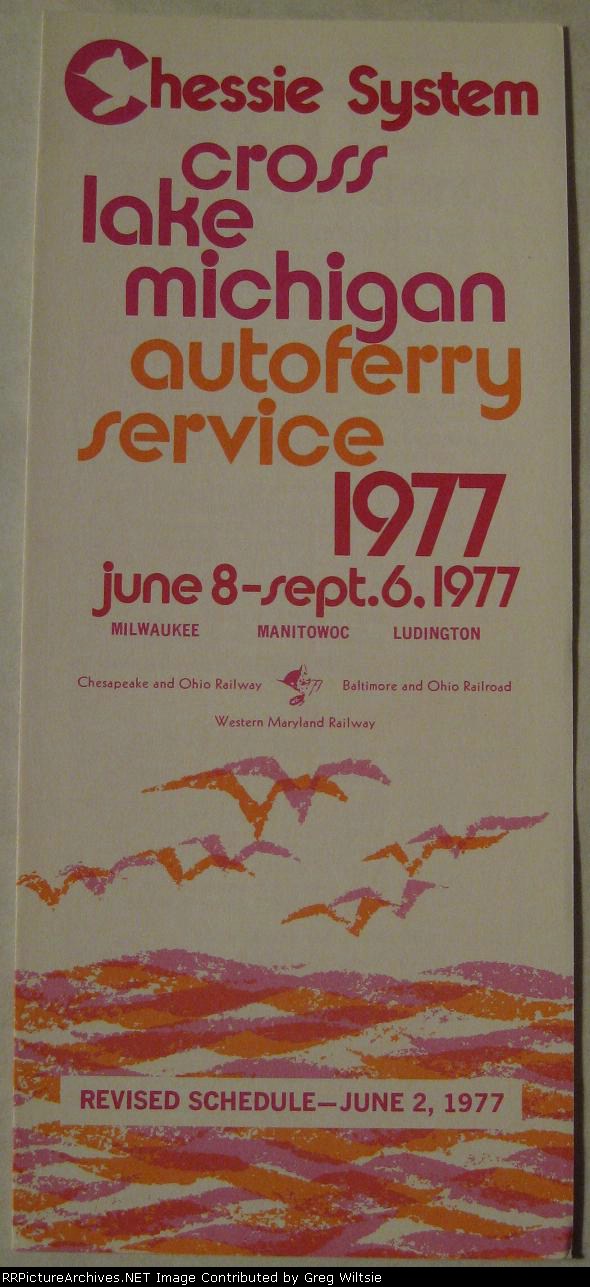 Chessie System Lake Michigan Autoferry Timetable