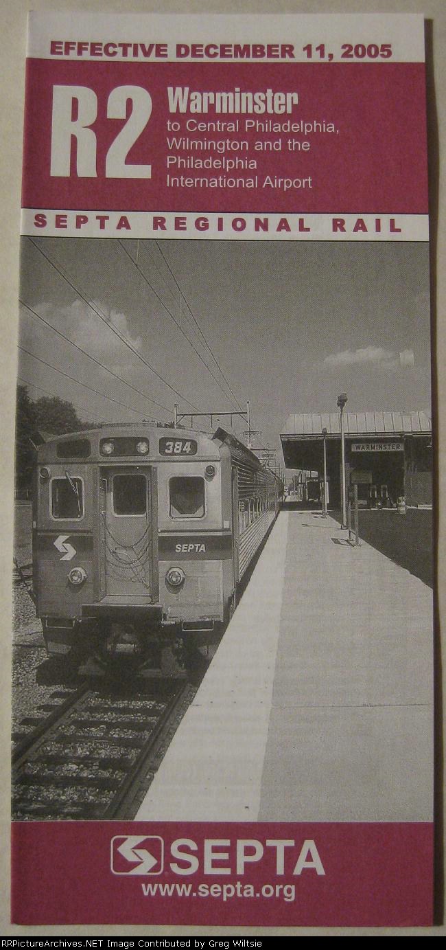 SEPTA R2-Warminster Timetable
