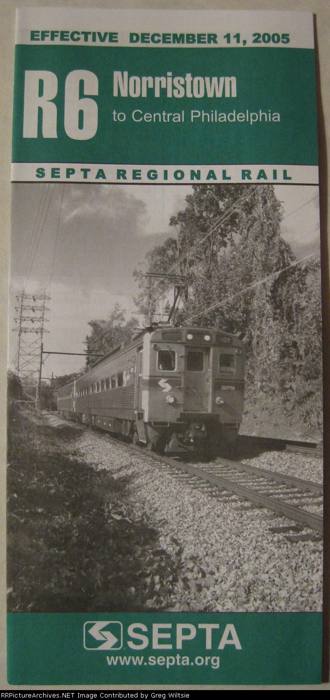 SEPTA R6-Norristown Timetable
