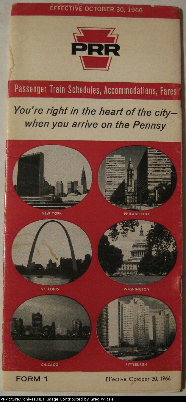 Pennsylvania Railroad Timetable