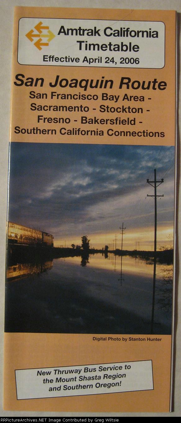 Amtrak California Timetable