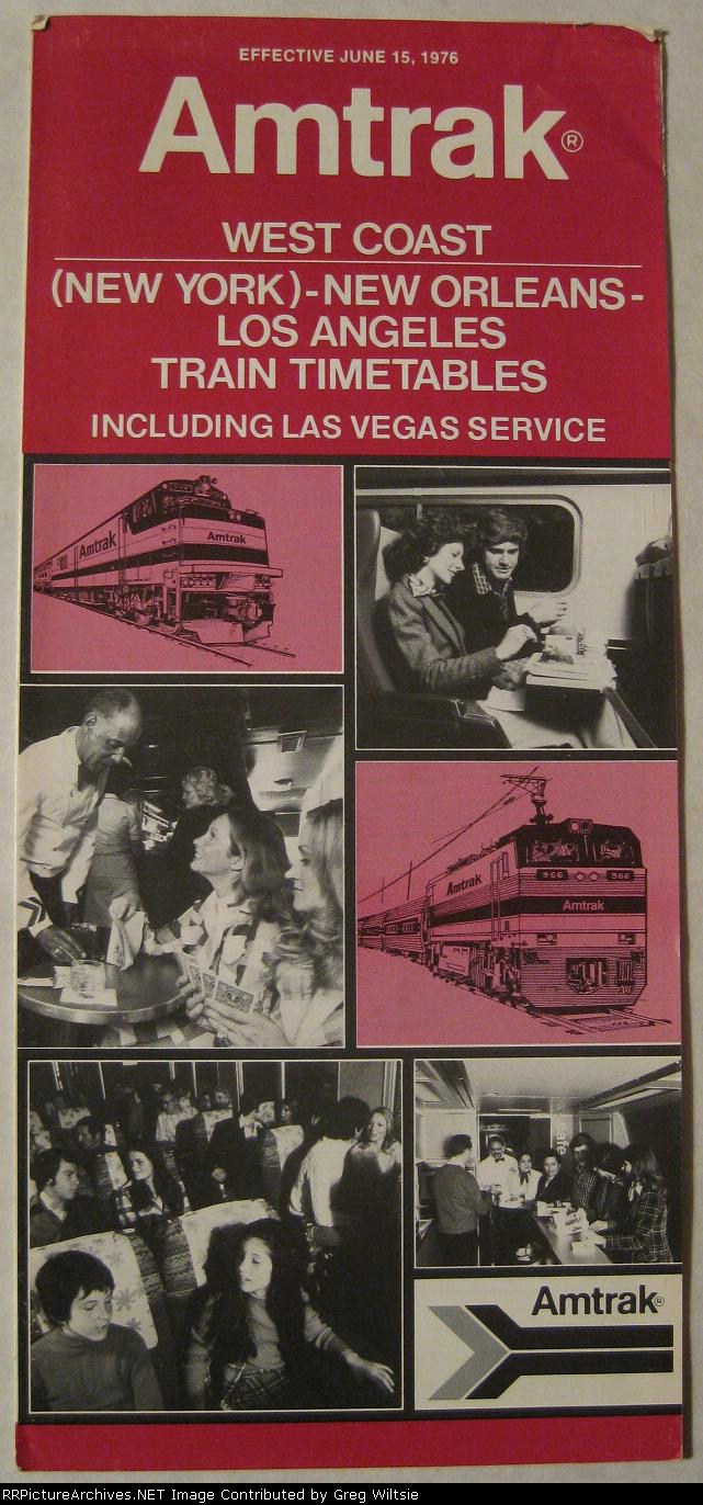 Amtrak West Coast Timetable