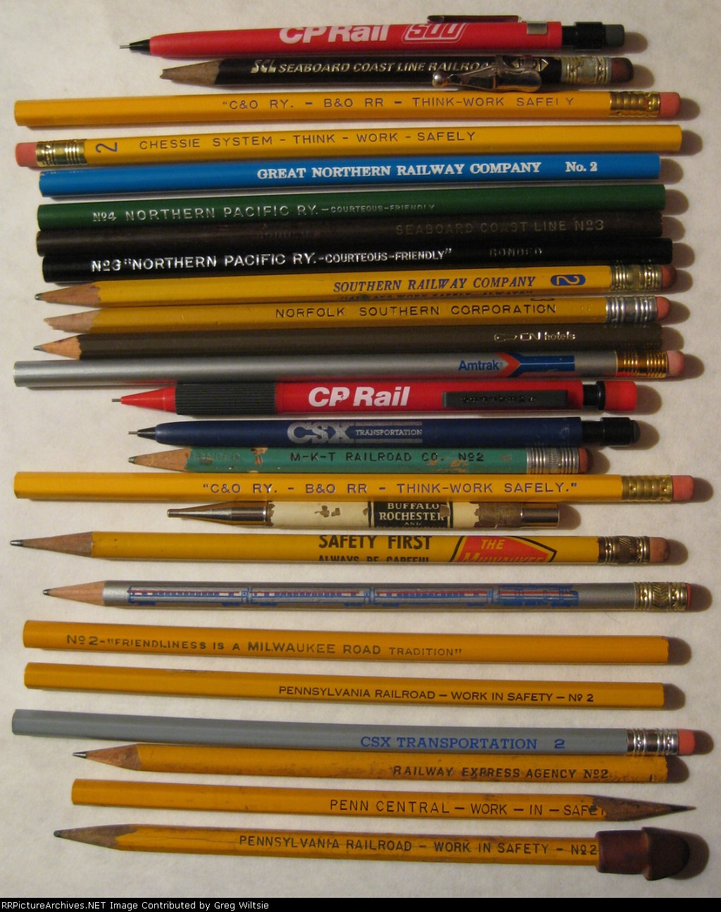 Railroad Company Pencil Collection