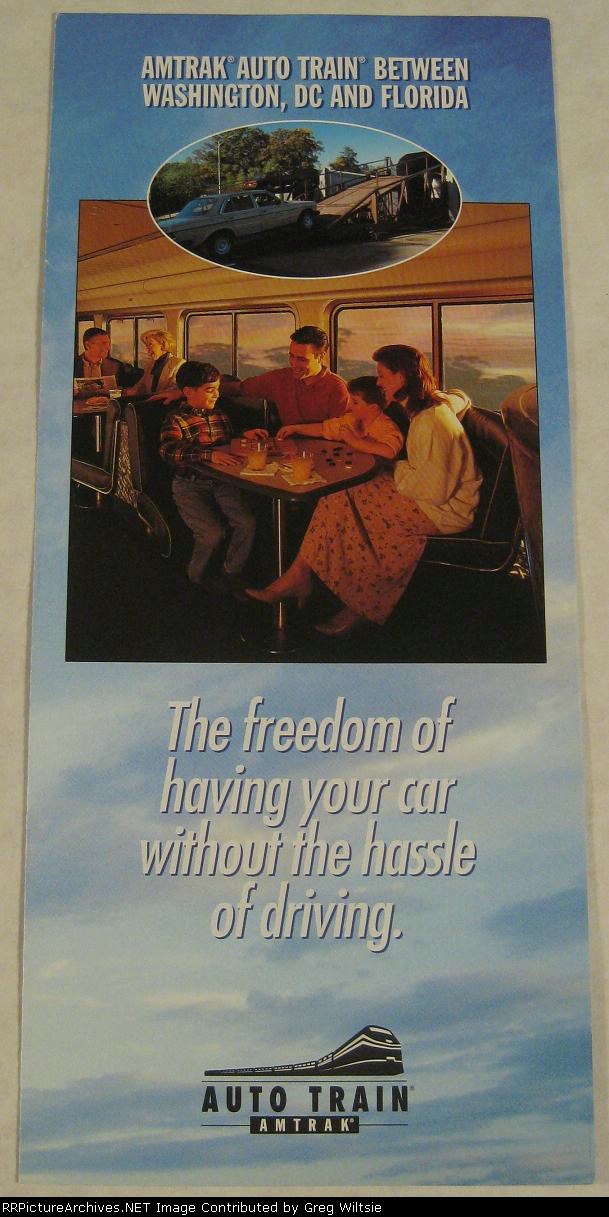 Amtrak Auto Train Pamphlet