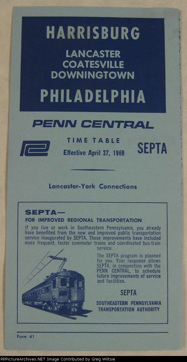 Penn Central / SEPTA Timetable