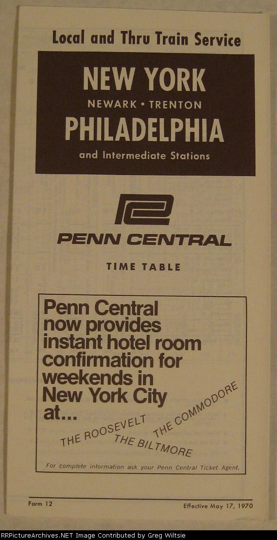 Penn Central Timetable