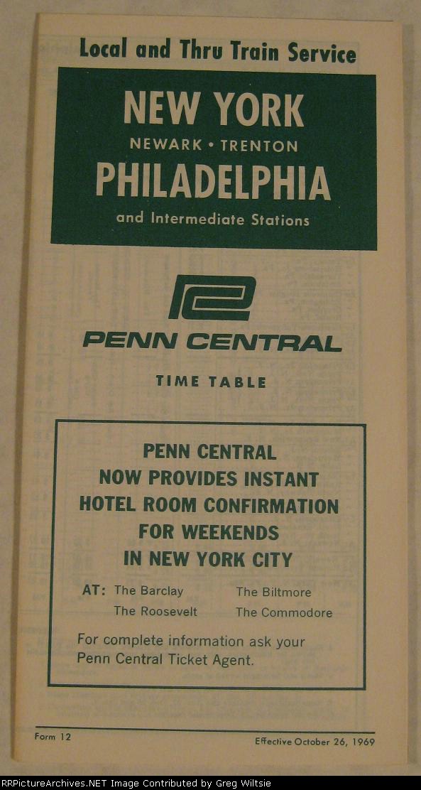 Penn Central Timetable