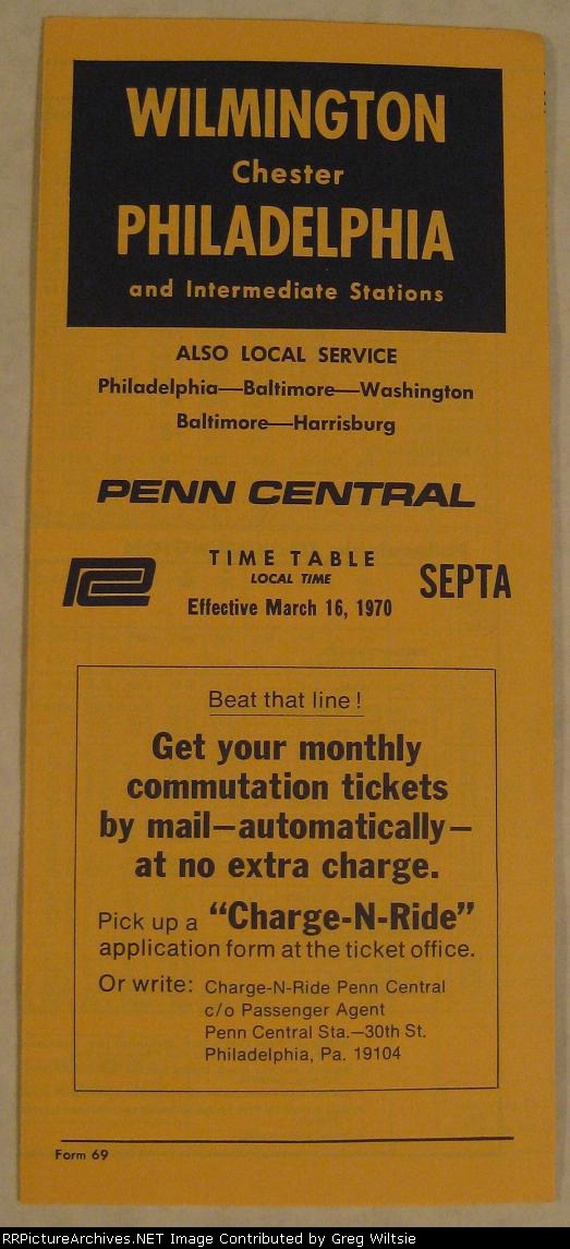 Penn Central / SEPTA Timetable