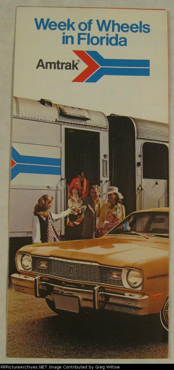 Pamphlet for Amtrak Week of Wheels in Florida
