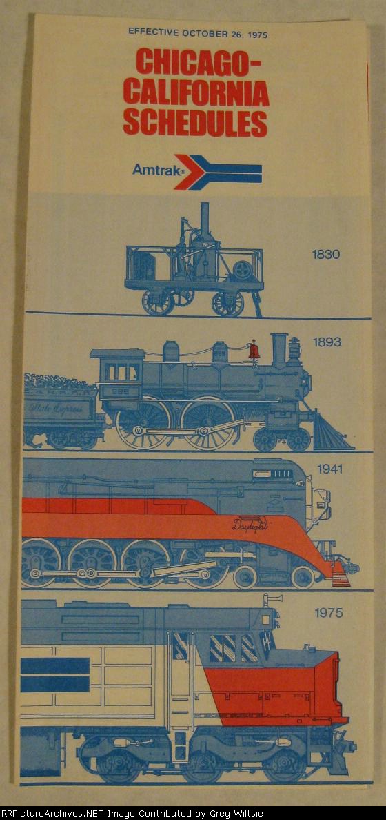 Amtrak Chicago-California Timetable