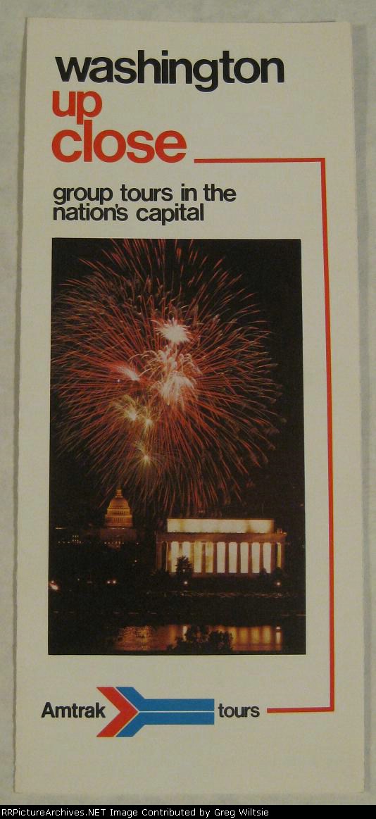 Amtrak Tours Washington Up Close Pamphlet