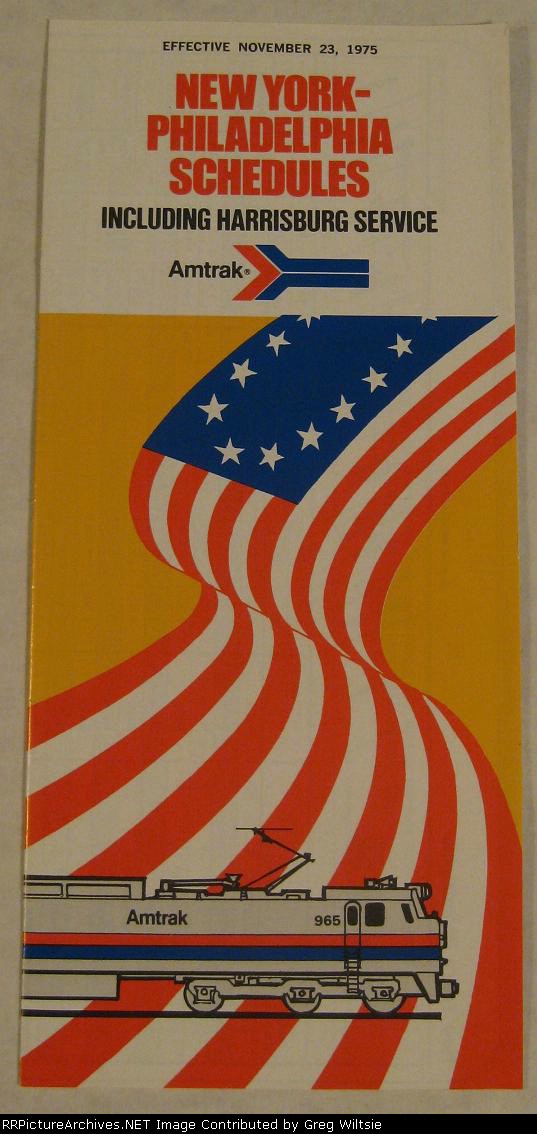 Amtrak New York-Philadelphia Timetable