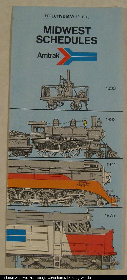 Amtrak Midwest Timetable