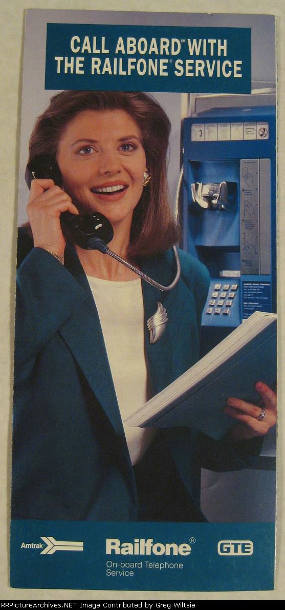 Amtrak Railfone Pamphlet