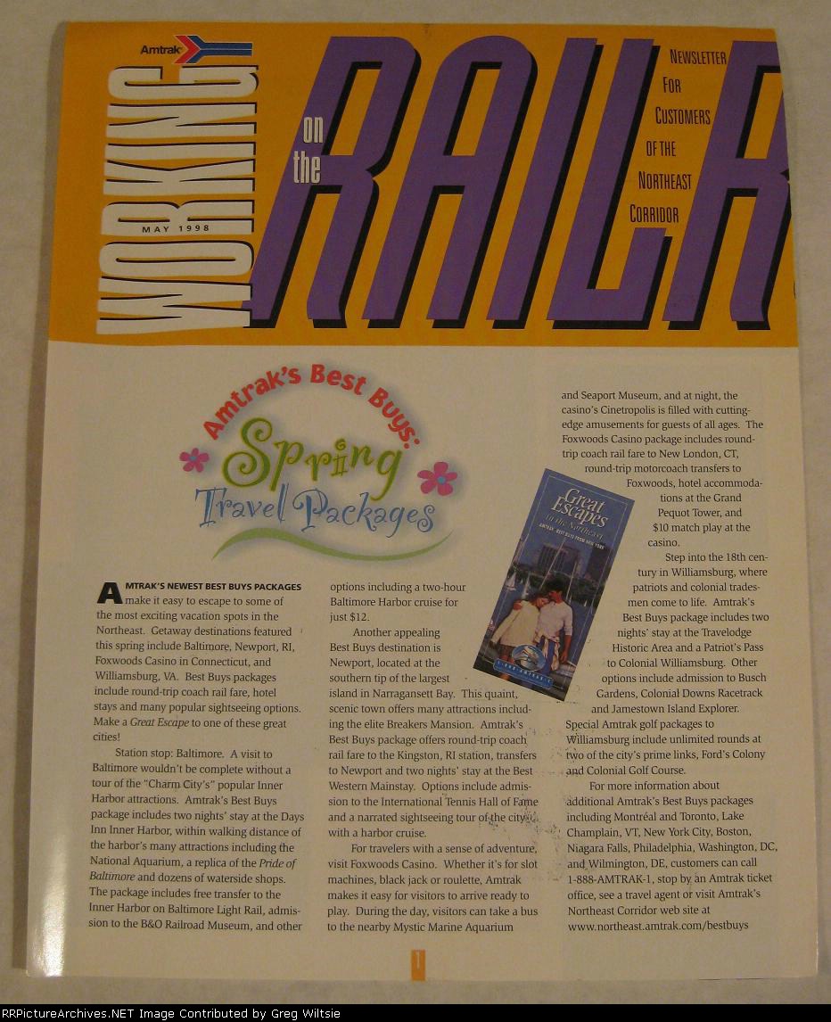 Amtrak Working on the Railroad Newsletter