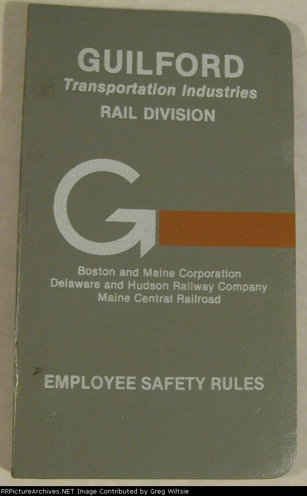 Guilford Transportation Industries Rail Division Employee Safety Rules