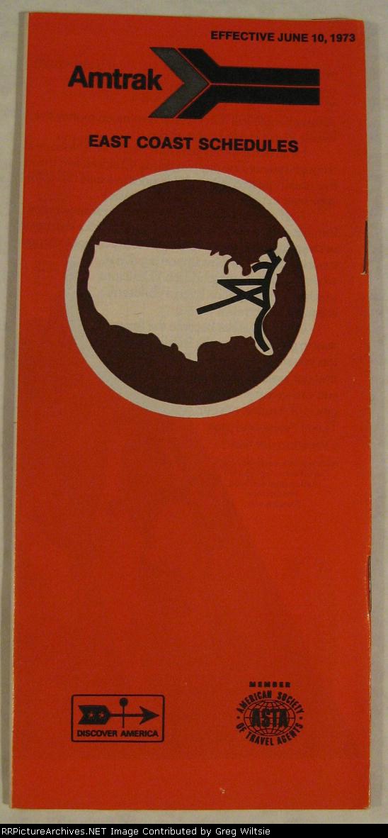 Amtrak East Coast Timetable