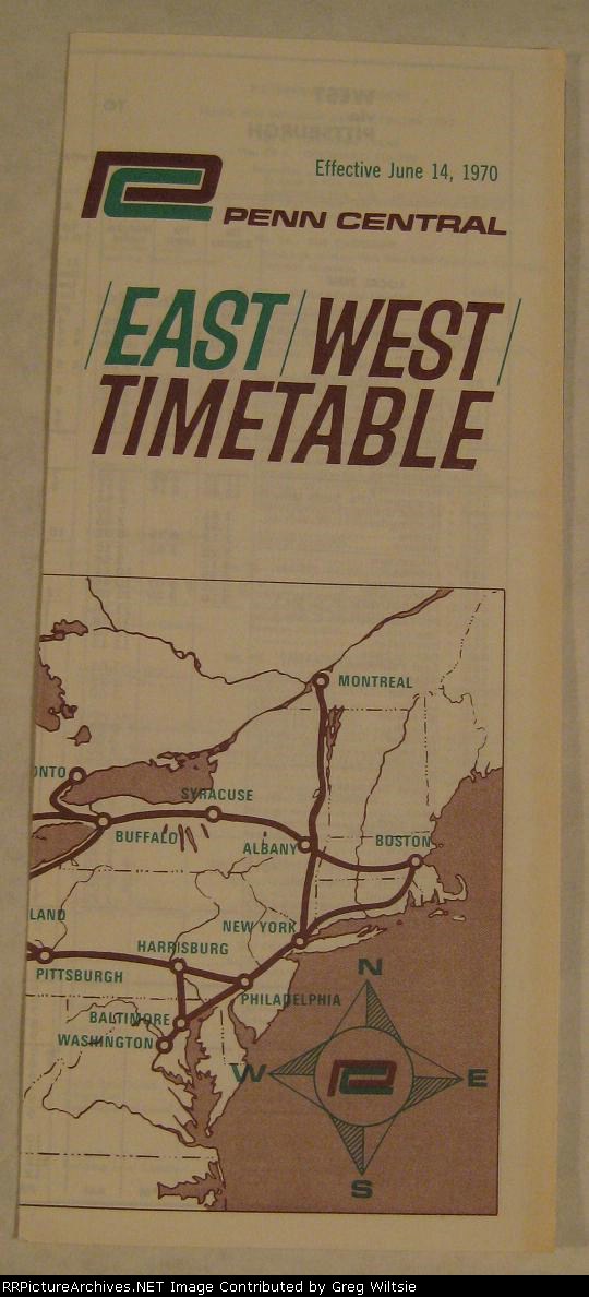 Penn Central Timetable