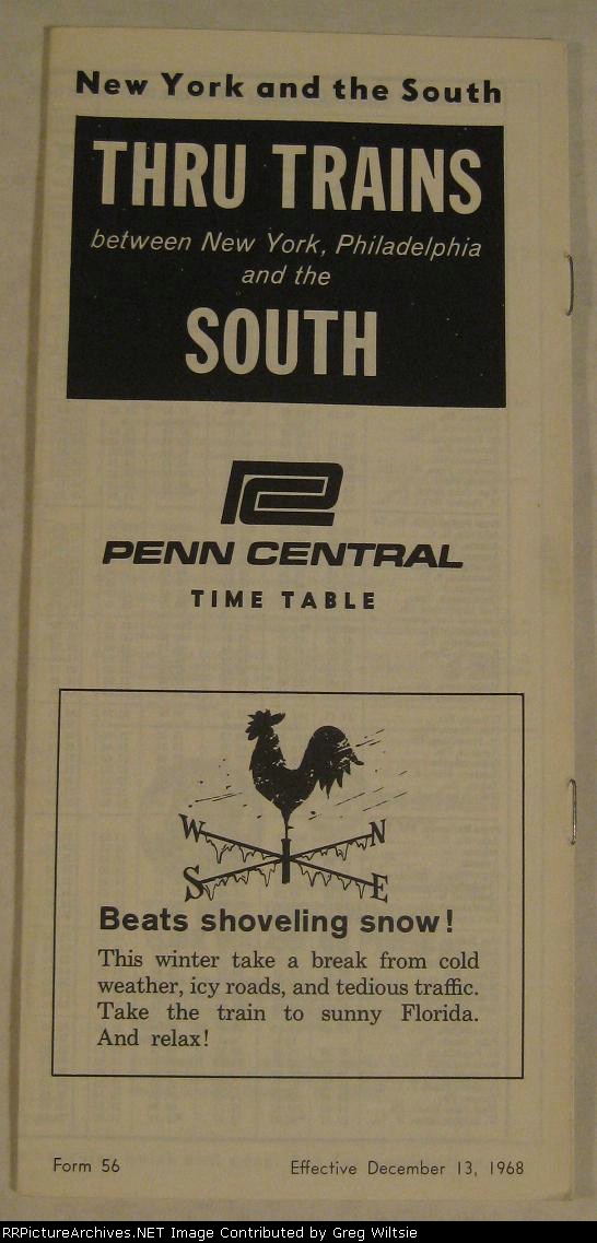 Penn Central Timetable