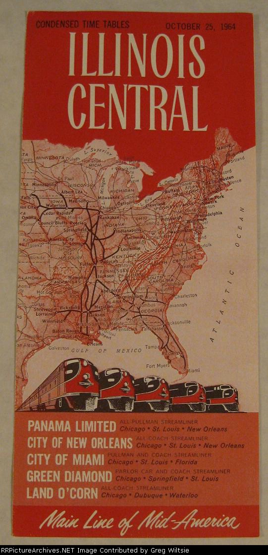 Illinois Central Timetable