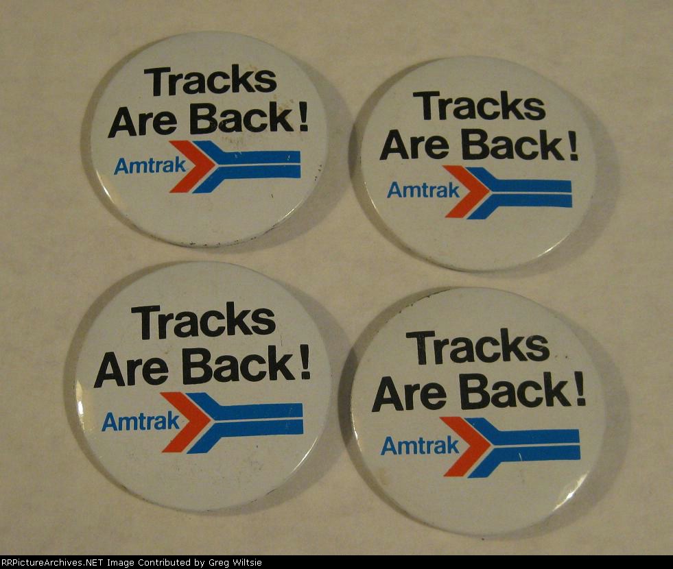 Amtrak "Tracks are Back!" Pins