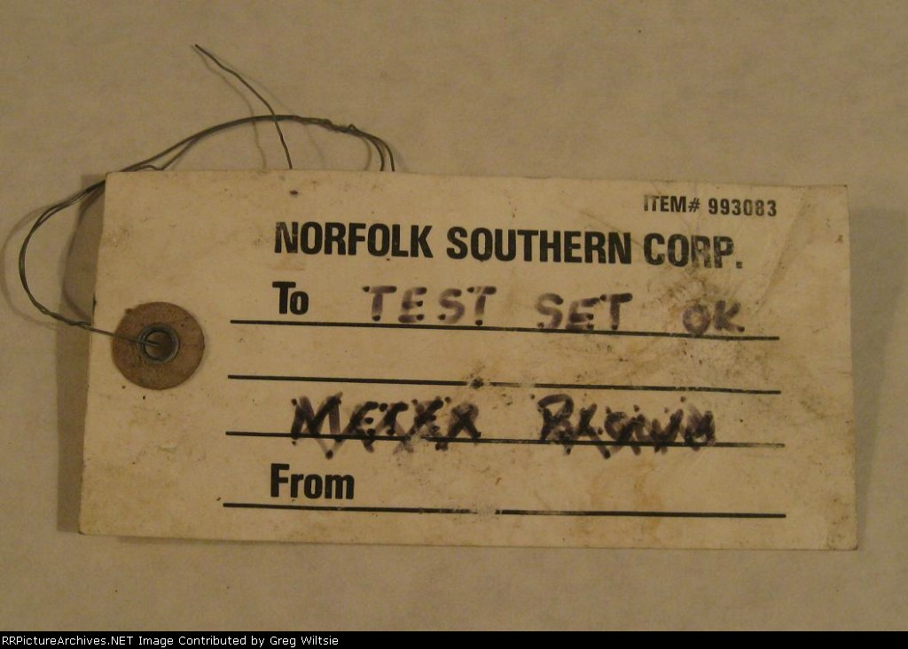 Norfolk Southern Tag