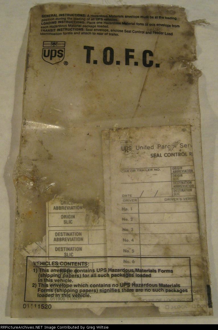 UPS TOFC Information