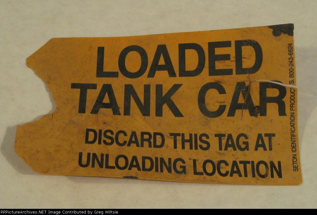 Loaded Tank Car Tag