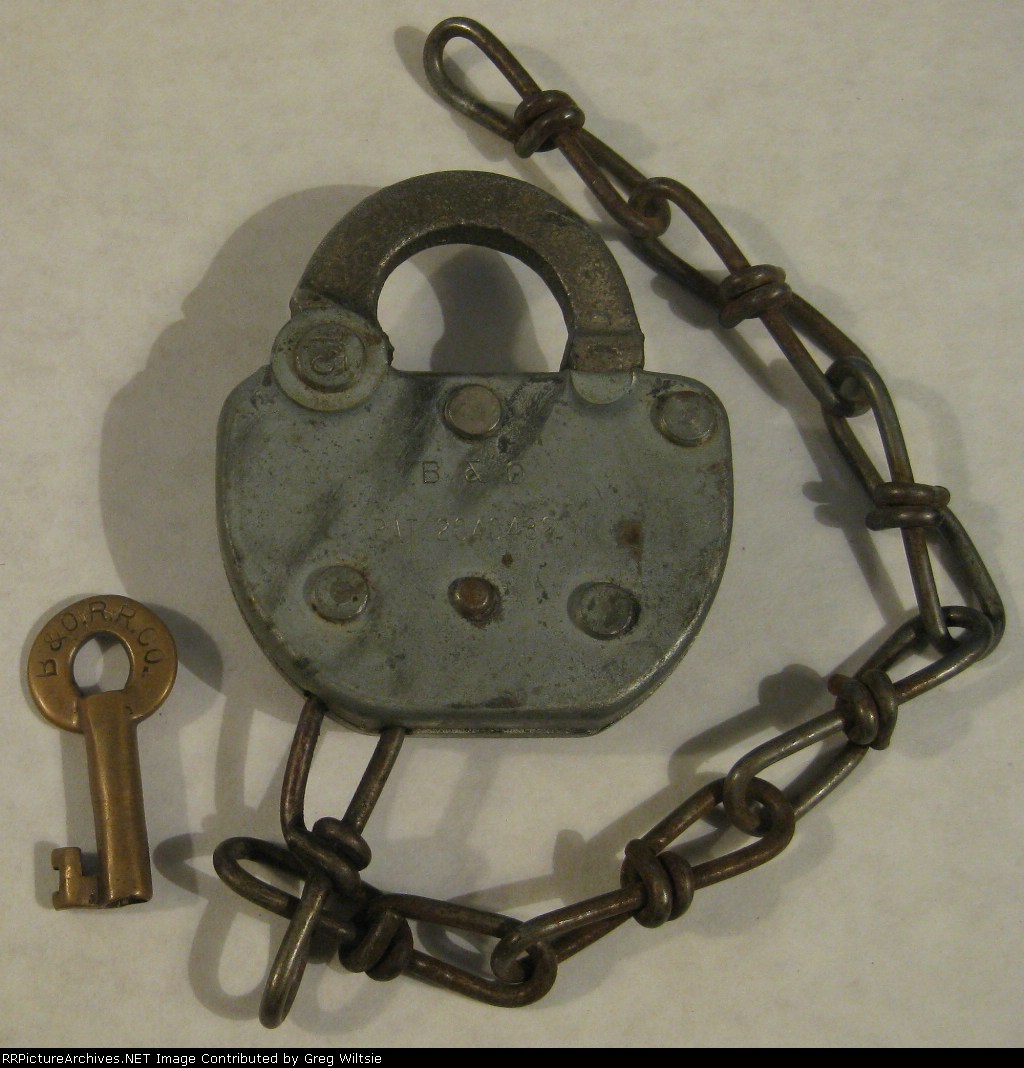 Baltimore and Ohio Railroad Switch Lock and Key