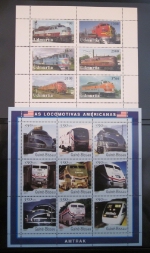 Railroad Postage Stamp Collection
