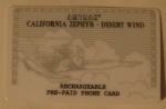 Amtrak California Zephyr/Desert Wind Pre-Paid Phone Card