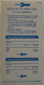 Amtrak Baggage Identification Stickers