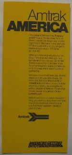 Amtrak America Information Pamphlet