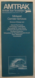 Amtrak Midwest Corridor Timetable