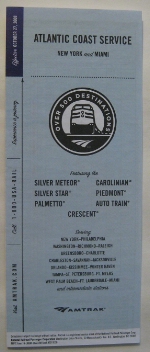 Amtrak Atlantic Coast Service Timetable