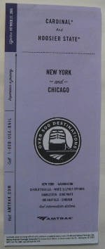 Amtrak Cardinal and Hoosier State Timetable
